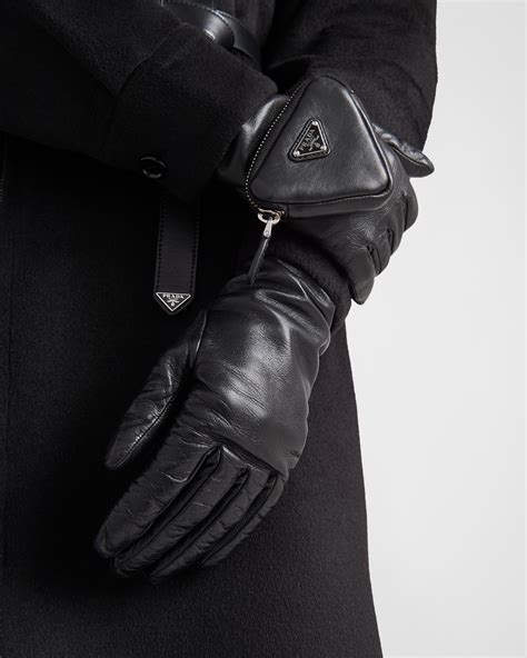 prada pouch gloves|prada leather gloves.